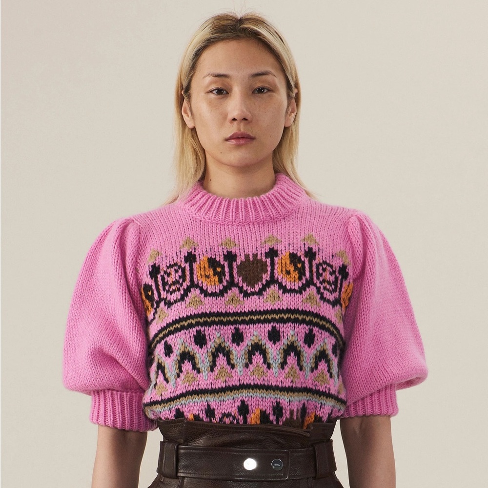 Ganni Puff Wool sweater